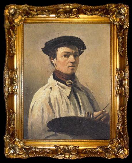 framed  Jean-Baptiste Corot Self-Portrait, ta009-2